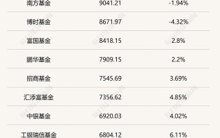 公募基金 规模 排名