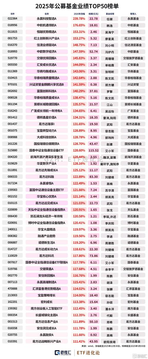 2025公募基金排名-第2张图片-华宇铭诚