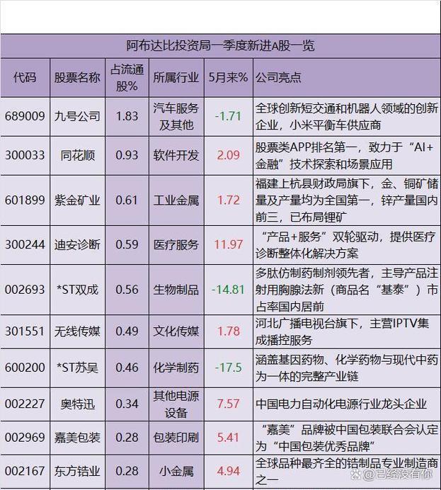 阿布达比投资局重仓股-第1张图片-华宇铭诚