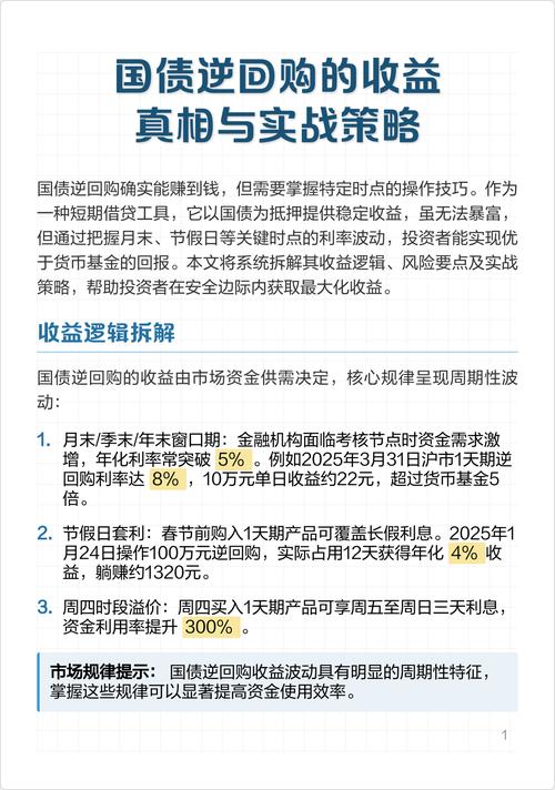 国债逆回购投资技巧有哪些？-第2张图片-华宇铭诚